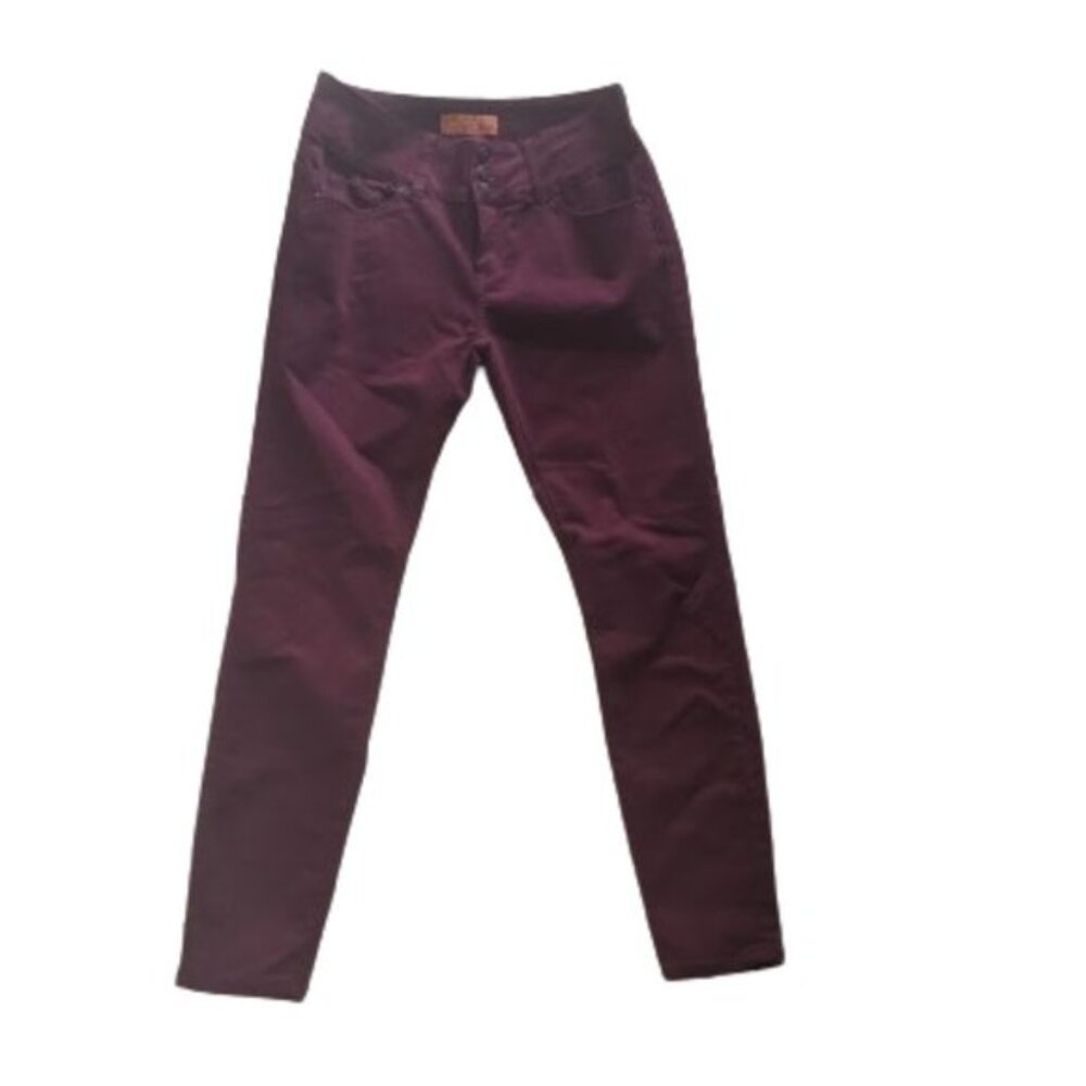 --- Burgundy Red Skinnies Skinny Chinos Pants Size UK 10 (US 6)
